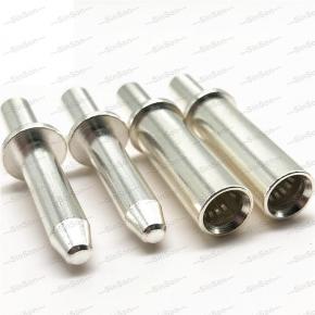 新能源汽车充电桩铜柱60A大电流公母铜针皇冠弹簧插件铜端子插针插孔